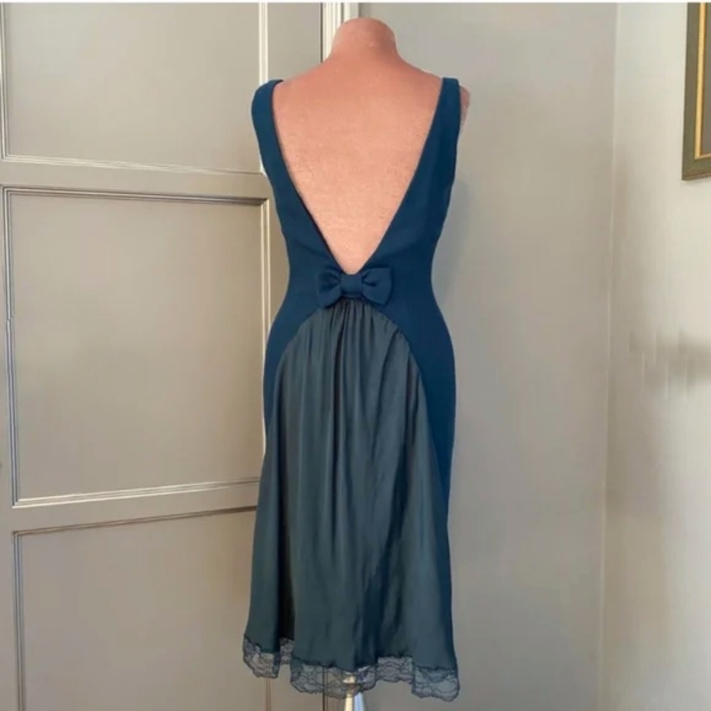 Moschino Cheap & Chic Teal Vixen 50s Wiggle pencil dress Small 4 Dita Von Teese
